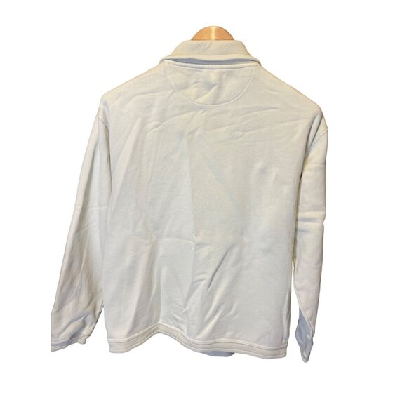 Foxwoods Light Green Floral Embroidered Full Zip Pullover Top SZ Large - Picture 2 of 6